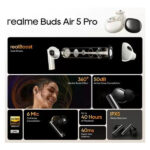 Realme Buds Air 5 Pro with 50dB ANC & 360 Spatial Audio Wireless Earbuds - Image 2