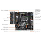 GIGABYTE B550M AORUS Elite AX Micro ATX Motherboard, AM4, PCIe 4.0, USB 3.2, M.2, SATA 6Gb/s, Realtek LAN - Image 5