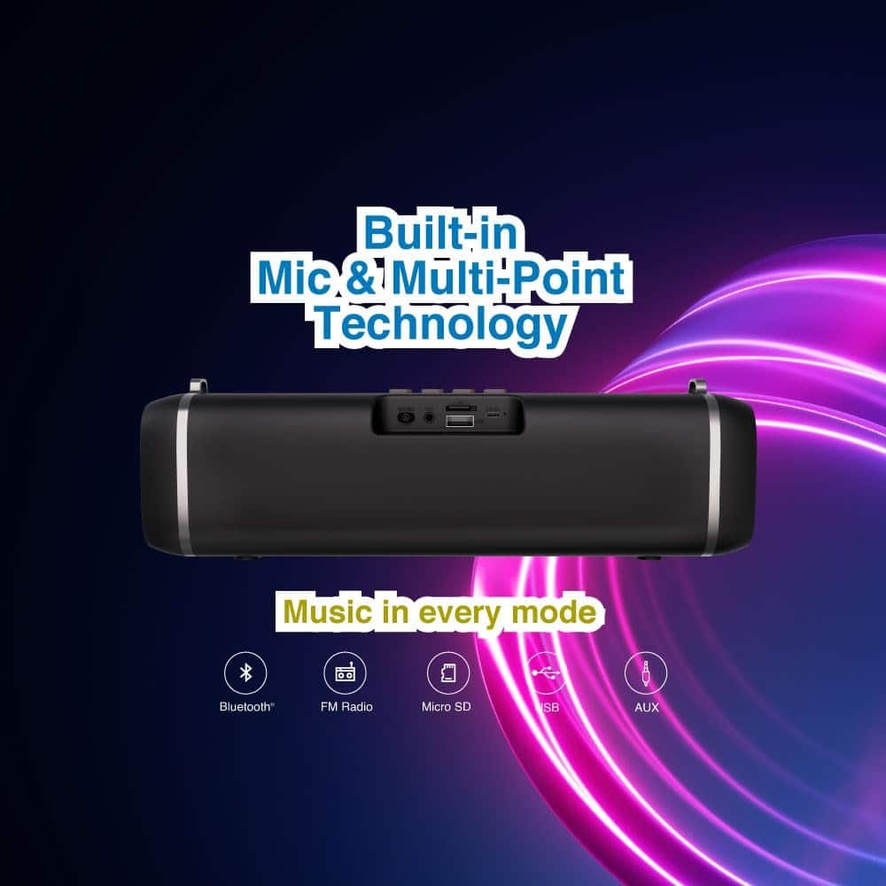 51DxvWQiV4L._SL1000_.jpg FINGERS SoundPower-20 Bluetooth Portable Speaker (Black) - Image 2