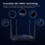 Tenda AC10 AC1200 Dual-Band Gigabit WiFi Router – MU-MIMO, VPN Support, 4 Ports, Black - Image 3