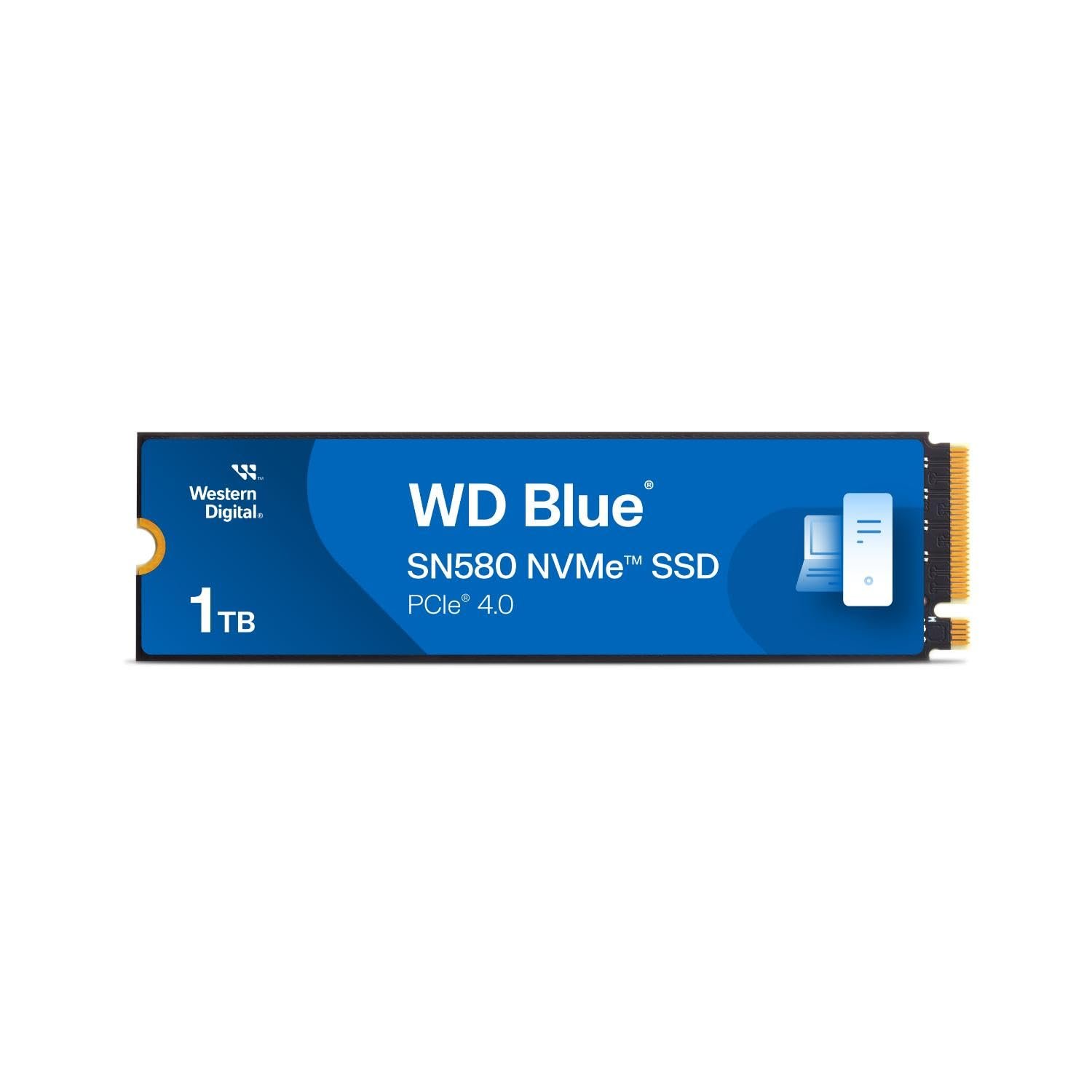 51hRNUHkz3L._SL1500_.jpg Western Digital WD Blue SN580 NVMe 1TB, Up to 4150MB/s, PCIe Gen 4, 5-Year Warranty - Image 1