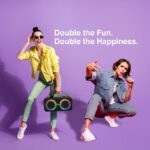 FINGERS 2Mic-Karaoke Portable Speaker with 2 Wireless Mics (RGB Lights, 6-Hour Playback, 24 W Intense Bass, Bluetooth® | USB | MicroSD | FM Radio) – Rich Black - Image 6