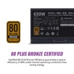 Cooler Master MWE 650 Bronze V2 Power Supply – Non-Modular, 80 Plus Bronze Certified - Image 4