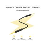 realme Buds Wireless 2S in Ear Earphone with mic, Dual Device Switching & Type C Fast Charge & Up to 24Hrs Playtime, Bluetooth Headset Neckband (Black) - Image 9