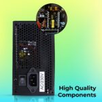 ZEBRONICS ZS500 500W Power Supply – RGB Fan, 3 SATA, 12V 28A, OVP & SCP - Image 7