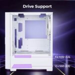 Zebronics Leon Pro White Gaming Cabinet – mATX/ITX, RGB Fans, Tempered Glass - Image 3