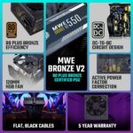 Cooler Master MWE 550 Bronze V2 Power Supply – Non-Modular, 80 Plus Bronze Certified - Image 4