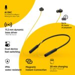 realme Buds Wireless 2S in Ear Earphone with mic, Dual Device Switching & Type C Fast Charge & Up to 24Hrs Playtime, Bluetooth Headset Neckband (Black) - Image 12
