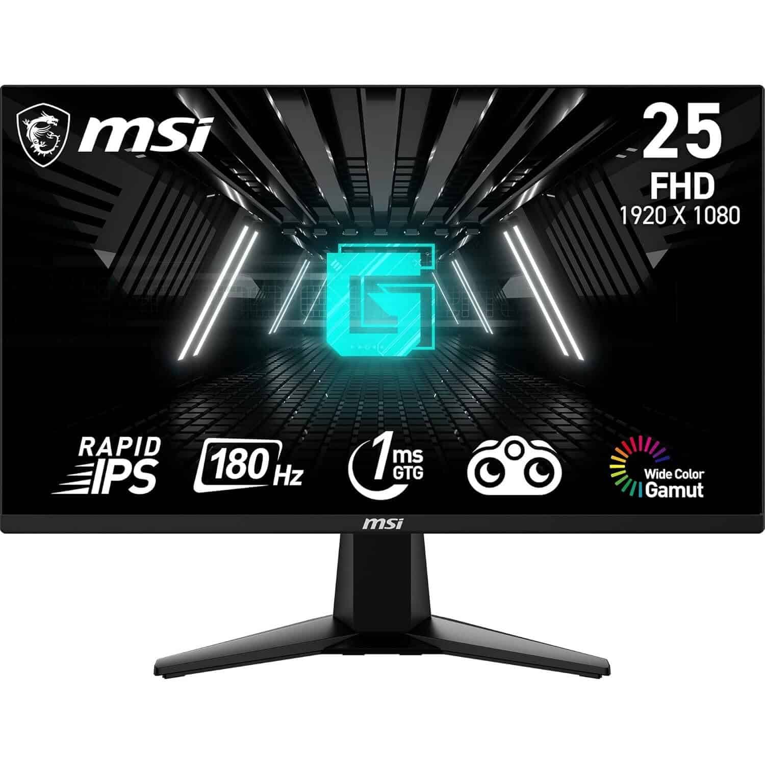71YYYrdJSAL._SL1500_.jpg MSI G255F 24.5″ FHD 180Hz 1ms Gaming Monitor with Rapid IPS - Image 1
