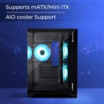 Zebronics Mercury Black Gaming Cabinet – mATX/ITX Support, ARGB Fan, Tempered Glass - Image 3