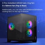 Zebronics Mercury Black Gaming Cabinet – mATX/ITX Support, ARGB Fan, Tempered Glass - Image 4