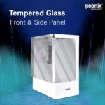 GEONIX X30 ATX Gaming Cabinet Tempered Glass with 3 RGB Fans USB 3.0 White - Image 4