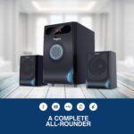 FINGERS Joshhh Wooden encased Multimedia 2.1 Speaker [Deep Bass 20 Watts | Remote Control | LED Light Effects | Bluetooth, FM Radio, USB, MicroSD, AUX (RCA)] - Image 6