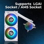 Zebronics AIO240AW 240mm AIO Liquid Cooler – ARGB Sync, LGA1700/AM5 Support, White - Image 2