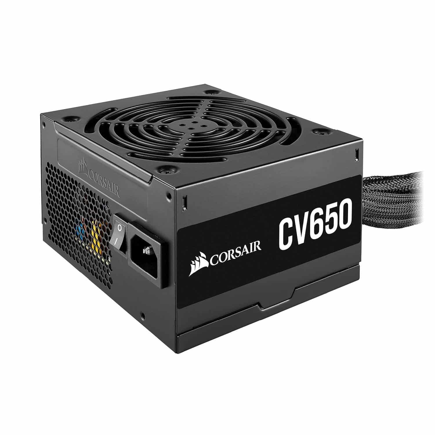 71wEPbeKOL._SL1500_.jpg Corsair CV650 650W 80 Plus Bronze Non-Modular Power Supply – Black - Image 1