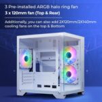 Zebronics Mercury White Gaming Cabinet – mATX/ITX Support, ARGB Fan, Tempered Glass - Image 8