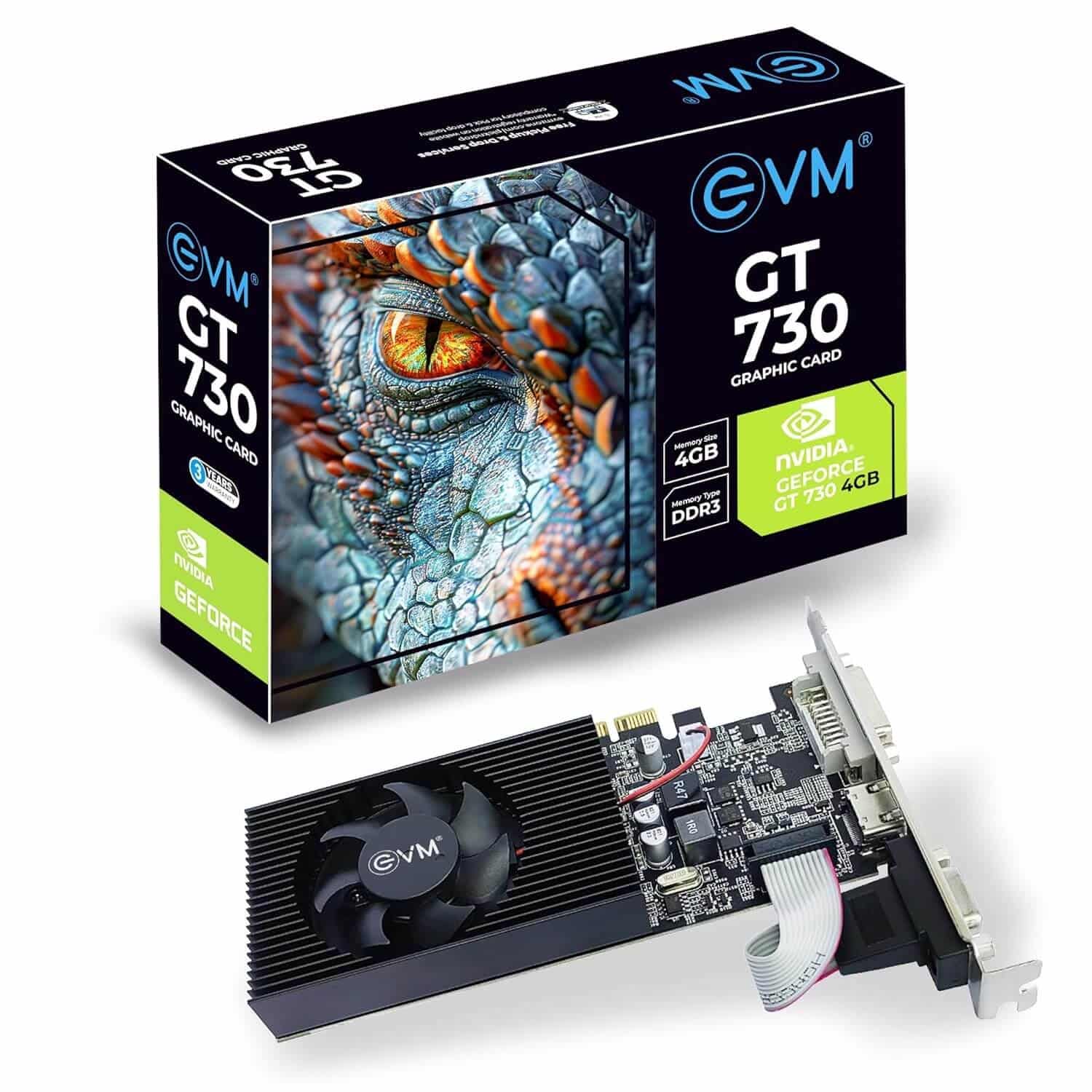 818yNVelghL._SL1500_.jpg EVM Nvidia GeForce GT 730 4GB DDR3 Graphics Card with VGA HDMI DVI - Image 1