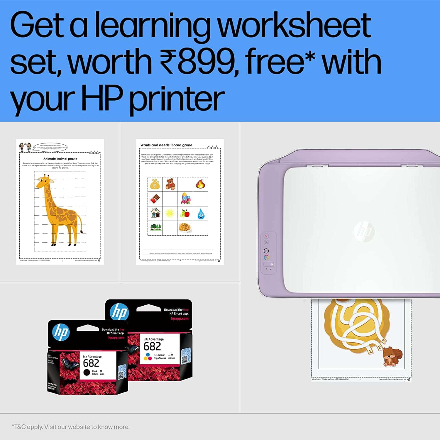 81AcglqNVvL._SL1500_.jpg HP Deskjet 2331 Colour Printer, Scanner and Copier for Home/Small Office, Compact Size, Reliable, Easy Set-Up Through HP Smart App On Your Pc Connected Through USB, Ideal for Home. - Image 6