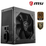 MSI MAG A550BN 550W Gaming Power Supply, 80 Plus Bronze Certified, 12V Single-Rail, DC-to-DC Circuit, 120mm Fan, 5-Year Warranty - Image 2