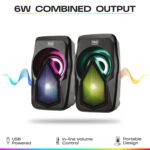 TAG DP600 USB Wired Stereo Speakers 6W RGB LED for PC & Laptop - Image 2