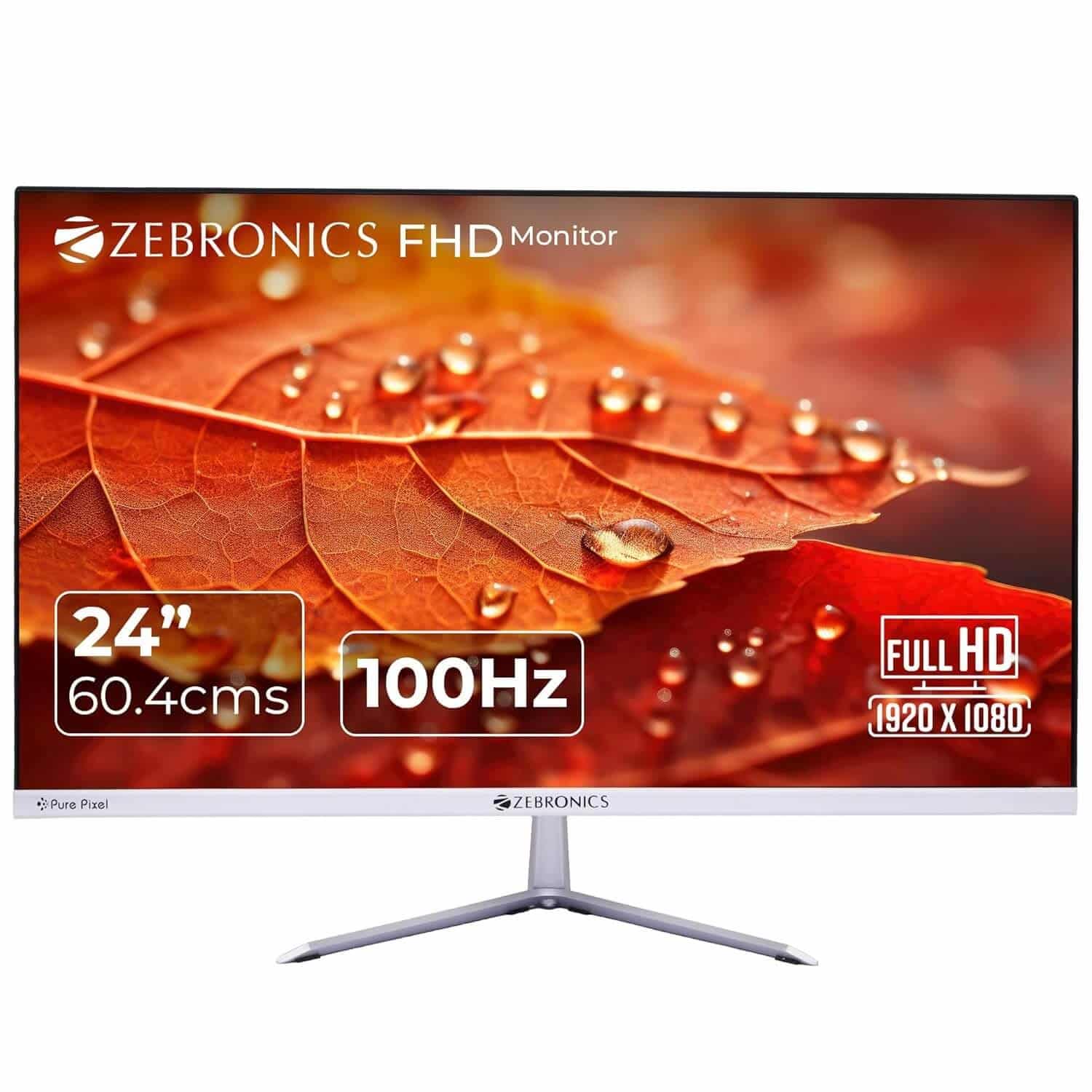 81X7yswC36L._SL1500_.jpg Zebronics EA124 24″ FHD LED Monitor – 100Hz, Ultra Slim Bezel, Built-in Speakers, Wall Mountable - Image 1