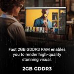 Zebronics GT610 2GD3 Graphics Card, PCIe 2.0, HDMI DVI VGA, Heatsink with Fan - Image 2