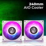 Zebronics AIO240AW 240mm AIO Liquid Cooler – ARGB Sync, LGA1700/AM5 Support, White - Image 3