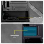 ZEBRONICS Iceberg Gaming Chassis | mATX, Mini ITX | 5 LED Fans | Tempered Glass | Black - Image 8