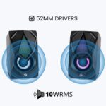 ZEBRONICS Zeb-Warrior II 2.0 Multimedia Speaker – RGB Lights, USB Powered, AUX Input - Image 4