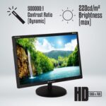 Zebronics Zebster Zeb-V19Hd 18.5 Inch LED Monitor, HD 1366×768, HDMI/VGA, Slim, Wall Mountable - Image 5