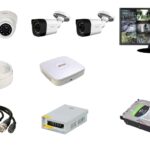 Combo CP PLUS Wired 4 Channel DVR 720p , Outdoor Camera 2.4 MP 4Pcs,15.6″ Monitor, SMPS Combo Set