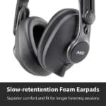 AKG K371BT Bluetooth Wireless Over Ear Headphones with Mic - Image 7