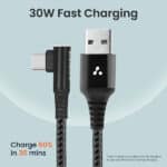 Ambrane 1.5 Meter L Shaped Type C Cable - Image 5