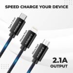 Ambrane 3 in 1 Fast Charging 2.1A  Cable Trio-11 - Image 3