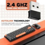 Ambrane KeyPop Combo of Wireless Keyboard with Mouse Retro Typewriter - Image 4