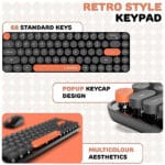 Ambrane KeyPop Combo of Wireless Keyboard with Mouse Retro Typewriter - Image 5