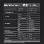 Ant Esports ICE-130AG Mid Tower Computer Case, Gaming Cabinet Supports ATX, Micro-ATX, Mini-ITX Motherboard with Transparent Side Panel 1 x 120 mm Rear Fan Preinstalled – Black - Image 5