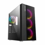 Ant Esports ICE-511MT Mid Tower Mesh Gaming Cabinet Computer Case Supports E-ATX, ATX, Micro-ATX, Mini-ITX Motherboard with Sliding Tempered Glass Side Panel, 3 x 120mm Auto-RGB Front & 1 x120mm Fan - Image 2
