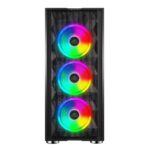 Ant Esports ICE-521MT Mid Tower Computer Case I Gaming Cabinet I Supports ATX MB with Transparent Tempered Glass Side Panel, 3 x 120 mm Auto RGB Front Fans and 1 x 120 mm Rear Fan Preinstalled – Black - Image 3