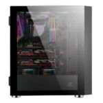 Ant Esports ICE-521MT Mid Tower Computer Case I Gaming Cabinet I Supports ATX MB with Transparent Tempered Glass Side Panel, 3 x 120 mm Auto RGB Front Fans and 1 x 120 mm Rear Fan Preinstalled – Black - Image 6