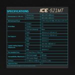 Ant Esports ICE-521MT Mid Tower Computer Case I Gaming Cabinet I Supports ATX MB with Transparent Tempered Glass Side Panel, 3 x 120 mm Auto RGB Front Fans and 1 x 120 mm Rear Fan Preinstalled – Black - Image 9