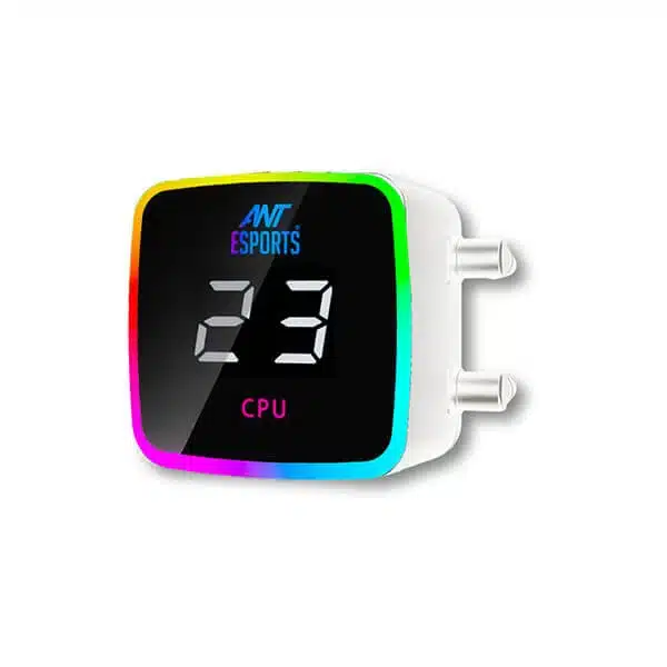 Ant-Esports-ICE-Glow-240-ARGB-240mm-CPU-Liquid-Cooler-White-2.webp Ant Esports ICE-Glow 240 ARGB 240mm CPU Liquid Cooler White - Image 2