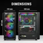 Ant Value VM41 ATX Mid-Tower Gaming Cabinet – Black - Image 14