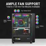 Ant Value VM41 ATX Mid-Tower Gaming Cabinet – Black - Image 6