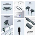 boAt Rockerz Enticer Wireless Neckband with 30 Hours Large Playback, BEAST Mode, ENx Technology, Quick Switch Button (Smoky Cyan) - Image 2