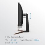 BenQ EW2880U 28-inch 4K UHD Monitor, Bezel-Less, IPS, HDR, 90% DCI P3, FreeSync, 3Wx2 Speakers, USB-C, Brightness Intelligence Plus, Height Adjustment, Tilt, Swivel, HDMI, Display Port, Remote Control - Image 5