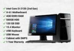Datamation Assemble Desktop (Intel Core i3/H-61 Motherboard/500GB HDD/120GB SSD/15.4 Monitor/Keyboard/Mouse)