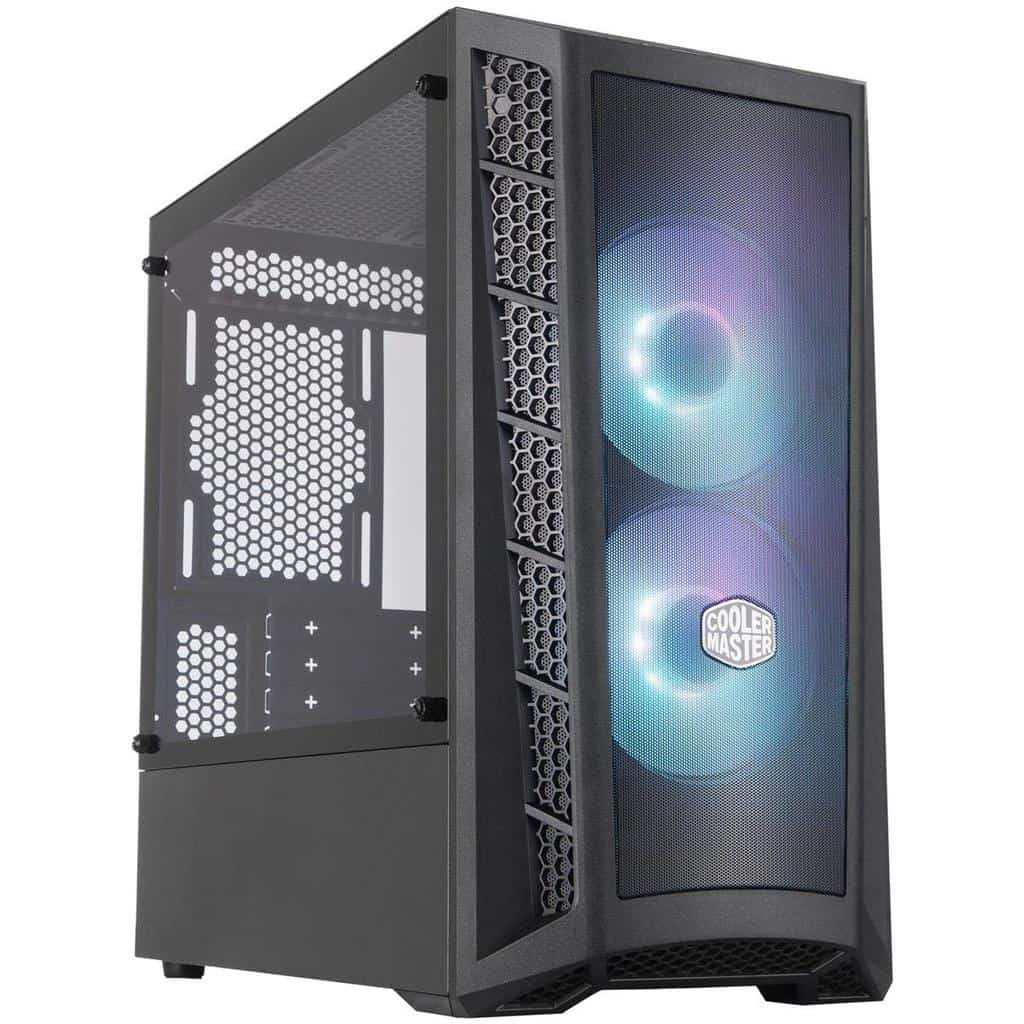 Cooler-Master-MasterBox-MB311Ldatamation.jpg Cooler Master MasterBox MB311L ARGB Airflow Micro-ATX Tower with Dual ARGB Fans, Fine Mesh Front Panel, Mesh Side Intakes, and Tempered Glass Side Panel - Image 1