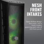 Cooler Master MasterBox MB311L ARGB Airflow Micro-ATX Tower with Dual ARGB Fans, Fine Mesh Front Panel, Mesh Side Intakes, and Tempered Glass Side Panel - Image 2