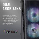 Cooler Master MasterBox MB311L ARGB Airflow Micro-ATX Tower with Dual ARGB Fans, Fine Mesh Front Panel, Mesh Side Intakes, and Tempered Glass Side Panel - Image 3